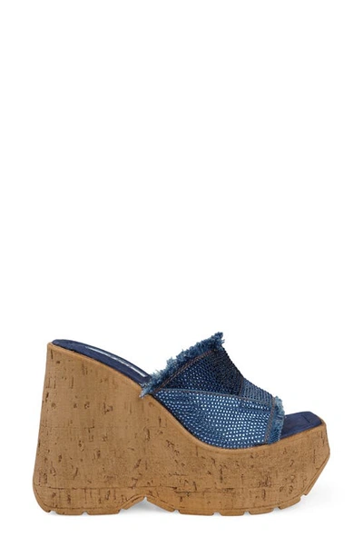 Shop Zigi Yulixa Wedge Platform Sandal In Blue Denim