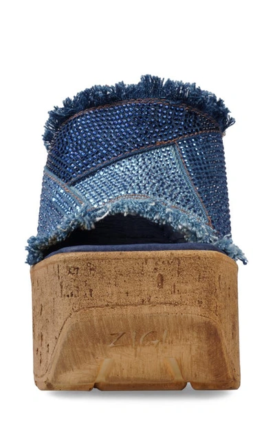 Shop Zigi Yulixa Wedge Platform Sandal In Blue Denim