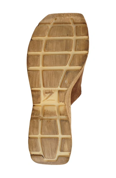 Zigi Zhamira Platform Wedge Sandal In Cognac Suede