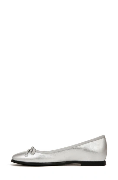 Shop Naturalizer Essential Skimmer Flat In Silver Leather