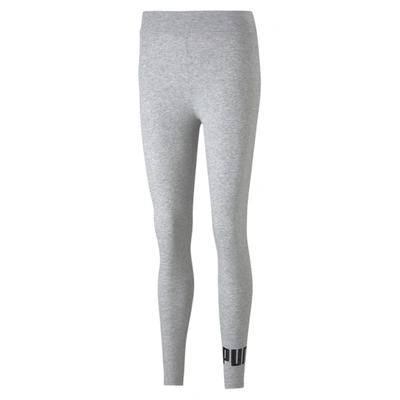 Shop Puma Women's Essentials Logo Leggings In Grey