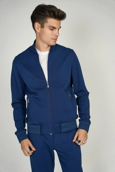 Luchiano Visconti Indigo Bomber Pants In Multi