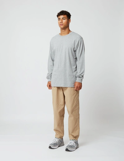 Shop Bhode Long Sleeve T-shirt (organic/canada Origin, 9oz) In Grey