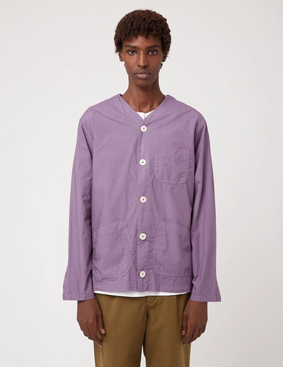 Shop Bhode Railroad Shirt (italian Poplin) In Purple