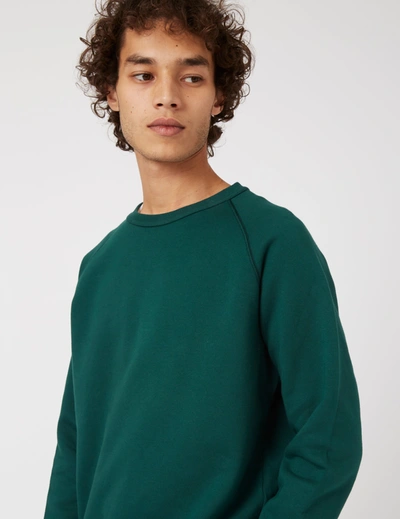 Shop Bhode Besuto Raglan Sweatshirt (organic Cotton) In Green