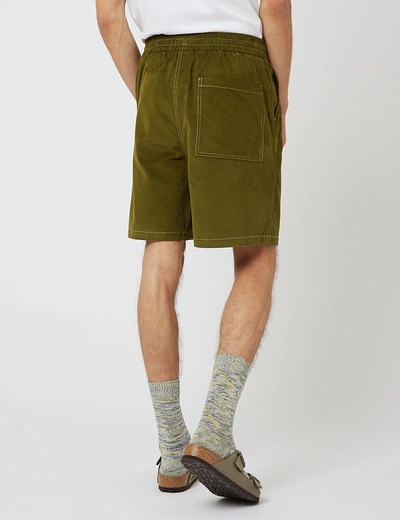 Shop Bhode X Brisbane Moss Cord Shorts (needle Cord) In Green