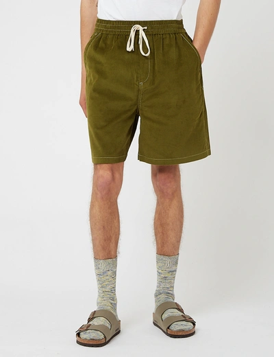 Shop Bhode X Brisbane Moss Cord Shorts (needle Cord) In Green