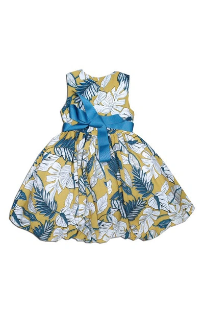 Shop Joe-ella Kids' Tropical Print Dress In Yellow