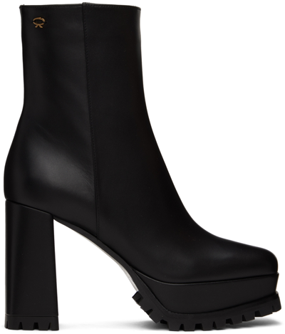 Shop Gianvito Rossi Black Harlem Ankle Boots