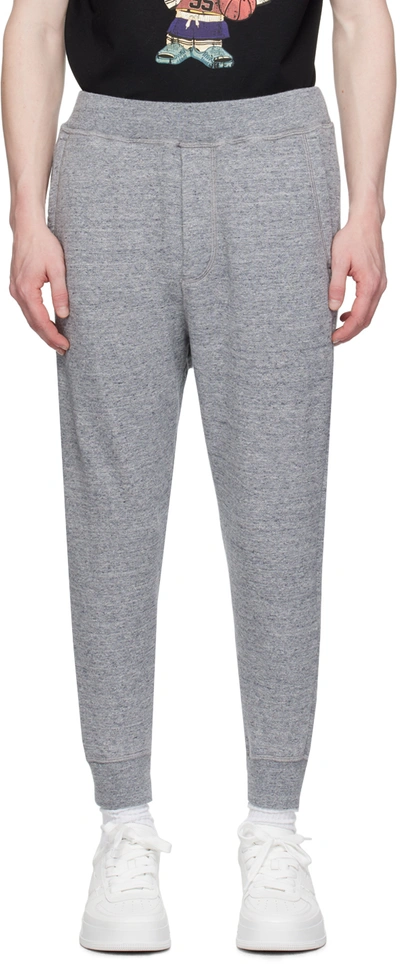 Shop Dsquared2 Gray Relaxed Dan Sweatpants In 860m Grey Melange