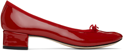 Repetto Bow Front Low Heel Pumps In 550 Flamme