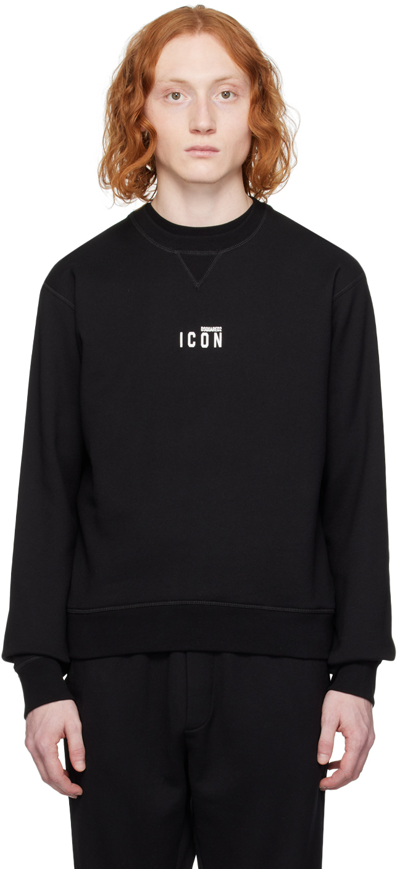 Shop Dsquared2 Black Mini 'icon' Sweatshirt In 965 Col. 965