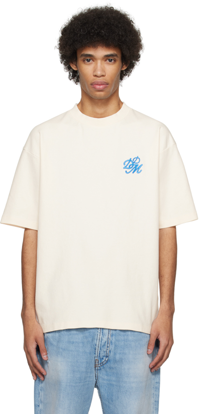 Shop Drôle De Monsieur Off-white 'le T-shirt Ddm' T-shirt In Cream