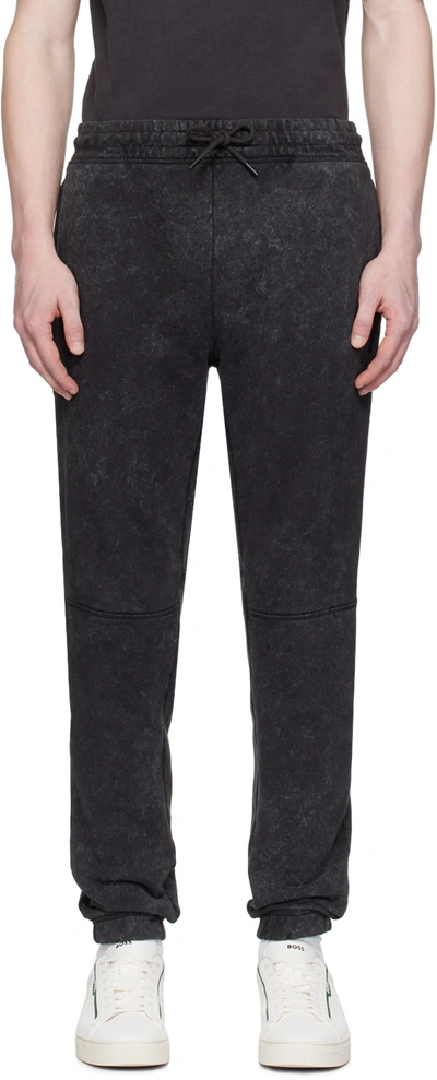 Shop Hugo Boss Black Drawstring Sweatpants In Black 001