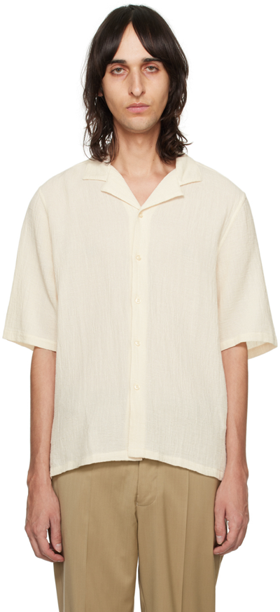 Shop Officine Generale Off-white Eren Shirt In Ecru