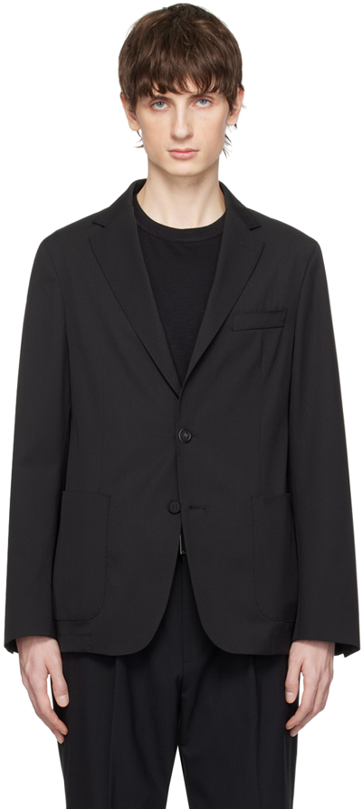 Shop Hugo Boss Black Slim-fit Blazer In Black 001