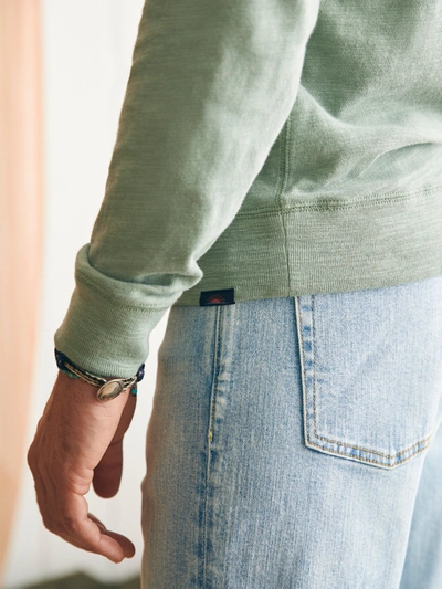 Faherty Sunwashed Slub Hoodie In Faded Sage