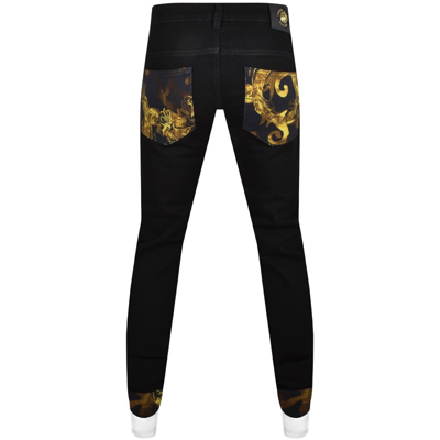 Shop Versace Jeans Couture Dundee Skinny Jeans Black