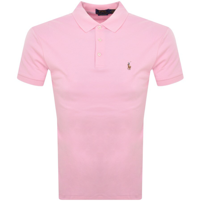 Shop Ralph Lauren Custom Slim Fit Polo T Shirt Pink