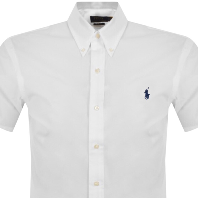Shop Ralph Lauren Oxford Short Sleeve Shirt White
