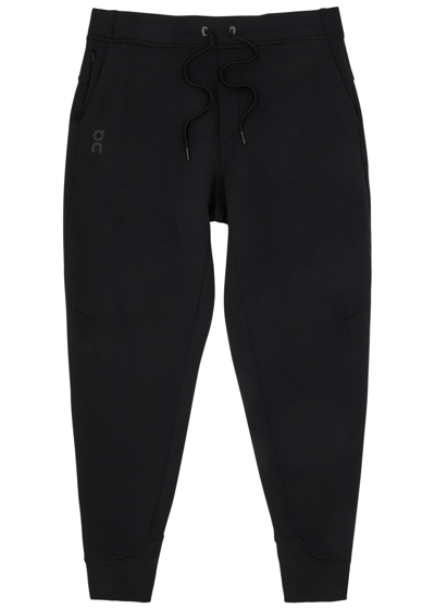 Shop On Running On Logo Stretch-jersey Sweatpants In Black