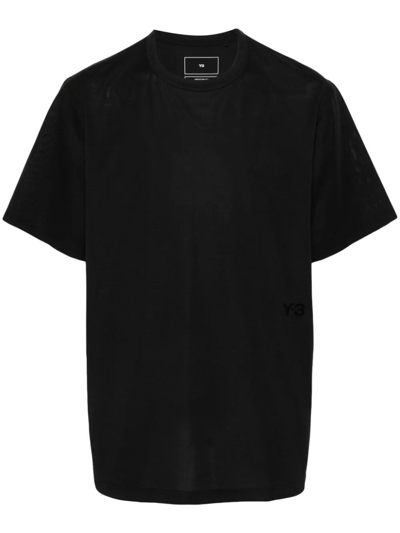 Shop Y-3 Tonal Logo-print T-shirt In Black