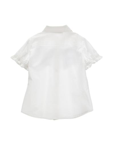 MONNALISA MONNALISA  EMBROIDERED AND FRINGED COTTON SHIRT 