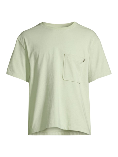 Shop Le17septembre Men's Wardrobe In The City Cotton Crewneck T-shirt In Mint