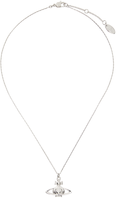 Shop Vivienne Westwood Silver Suzie Pendant Necklace In P019 Platinum
