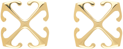 Shop Off-white Gold Mini Arrow Earrings