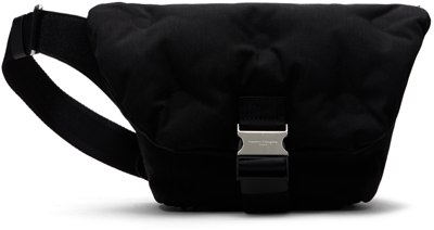 Shop Maison Margiela Black Glam Slam Cycle Small Messenger Bag In T8013 Black