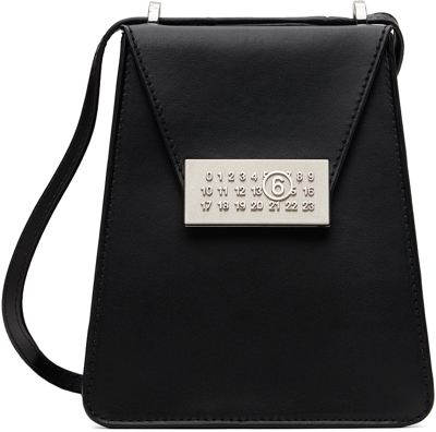 Shop Mm6 Maison Margiela Black Numeric Crossbody Small Bag In T8013 Black