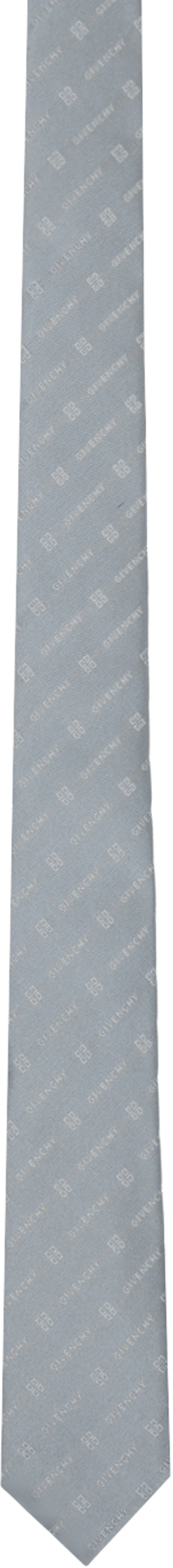 Shop Givenchy Gray 4g Tie In Grey