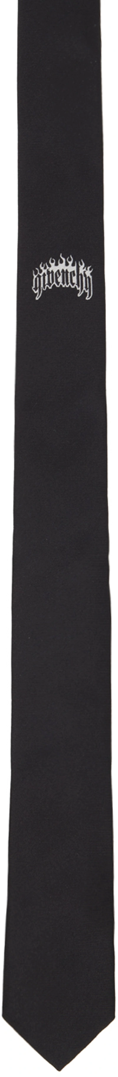 Shop Givenchy Black Jacquard Tie