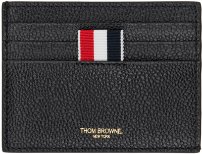 Shop Thom Browne Beige & Black Rwb Stripe Canvas Card Holder In 001 Black