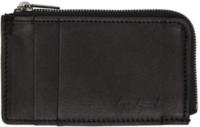Shop Yohji Yamamoto Black Discord Zip Wallet In 1 Black