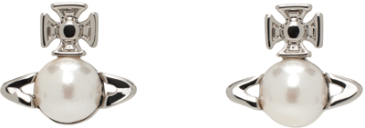 Shop Vivienne Westwood Silver Balbina Earrings In Platinum