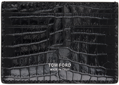 Shop Tom Ford Black Money Clip Card Holder