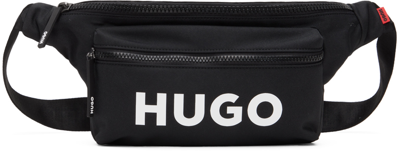 Shop Hugo Black Ethon 2.0 Logo Belt Bag In Black 001