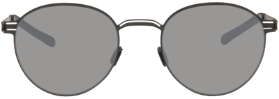 Shop Mykita Black Carlo Sunglasses In Black/white
