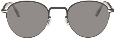 Shop Mykita Black Tate Sunglasses In Black/polar Grey