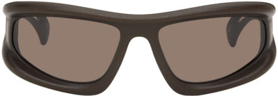Shop 032c Brown Mykita Edition Marfa Sunglasses In Ebony Brown