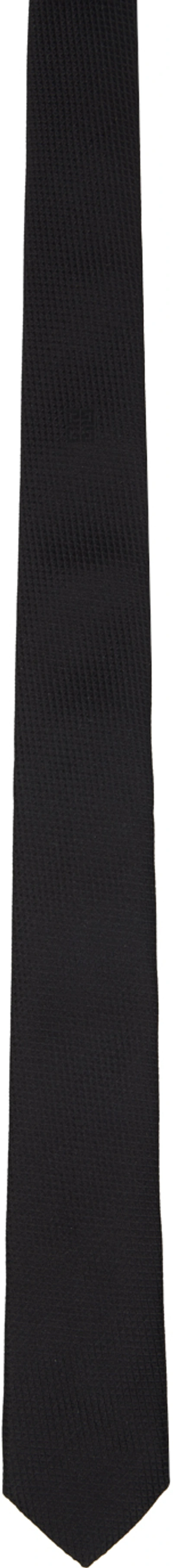 Shop Givenchy Black Micro Jacquard 4g Tie