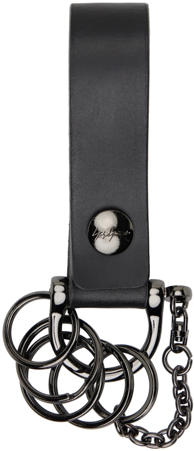 Shop Yohji Yamamoto Black Discord Keychain In 1 Black