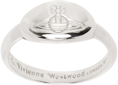 Shop Vivienne Westwood Silver Tilly Ring In Platinum