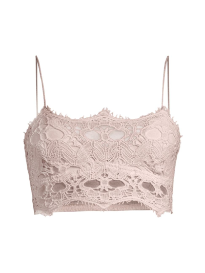 Shop Free People Women's Athena Cropped Lace Bralette In Pink Nectar