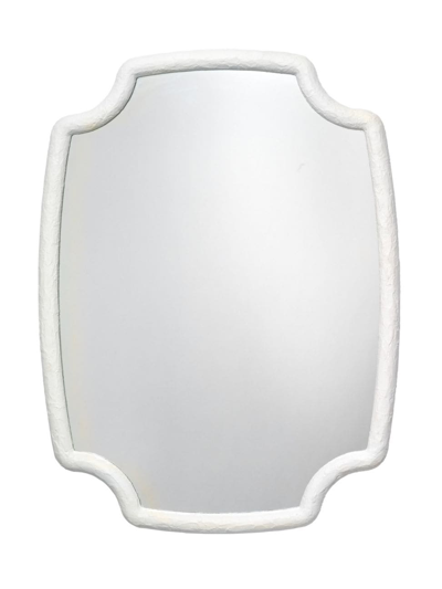 Shop Jamie Young Co. Selene Resin Wall Mirror In Textured White