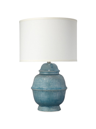 Shop Jamie Young Co. Kaya Ceramic Table Lamp In Blue Ceram