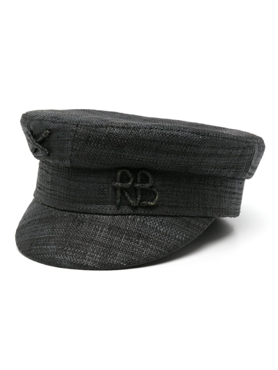 Shop Ruslan Baginskiy Black Ruslan Straw Baker Boy Hat