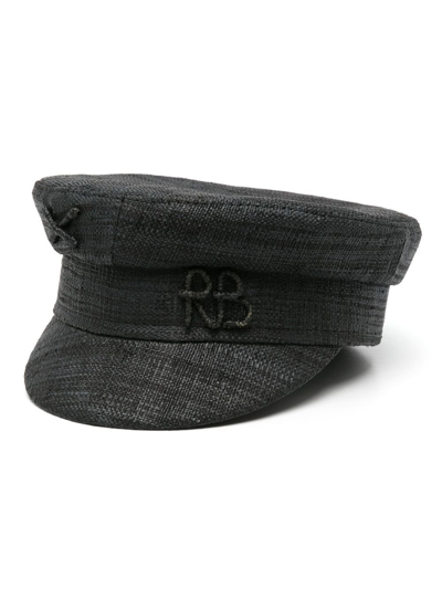 Ruslan Baginskiy Straw Baker Boy Hat In Black